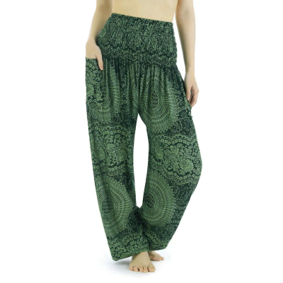 Harembroek XL Mandala Mono groen Harembroek XL Mandala Mono groen